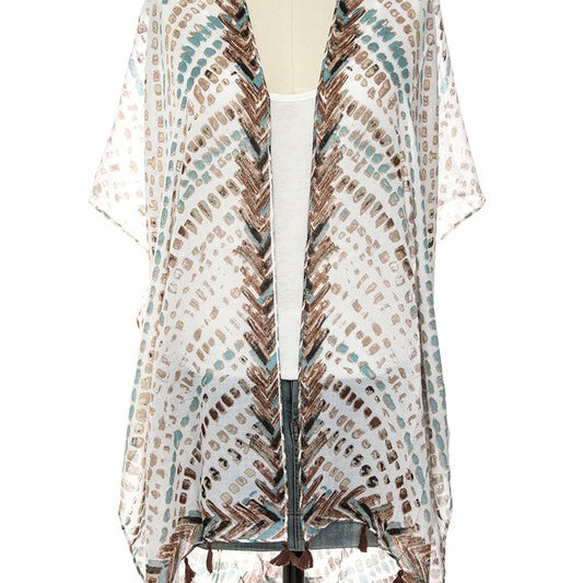 Fringe Tassel Light Weight Kimono 