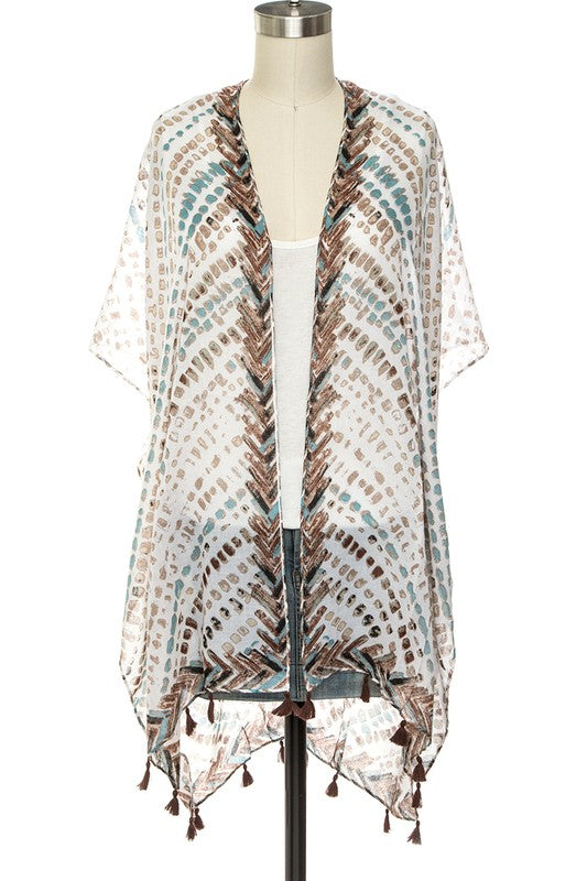 Fringe Tassel Light Weight Kimono 