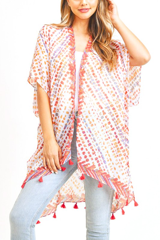 Fringe Tassel Light Weight Kimono 