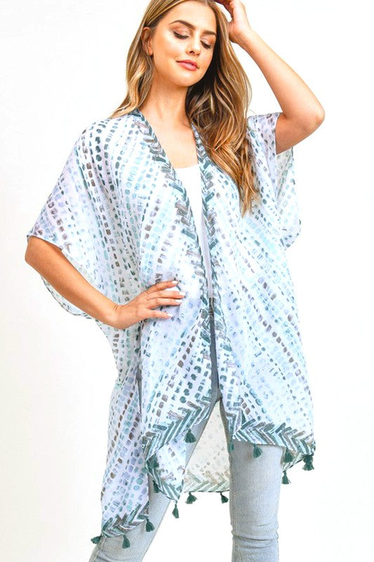 Fringe Tassel Light Weight Kimono 