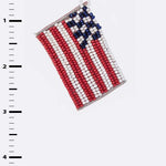 Beaded American Flag Earrings