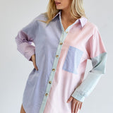 Multi Color Striped Button Down Shirt