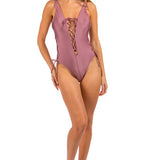 DEEP V CUT ONE PIECE SWIMSUIT