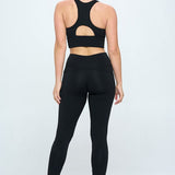 Two Piece Activewear Set with Cut-Out Detail