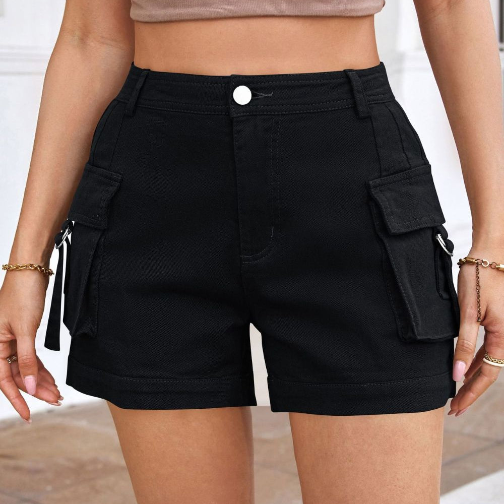 High Waist Shorts with Pockets