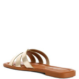 Aura Faux Leather Flat Sandals