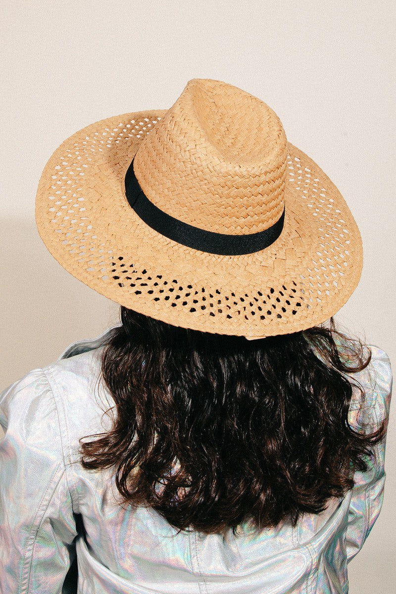 Basket Weave Straw Sun Hat