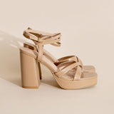 VALOR-1 Cross Ankle Strap Heels