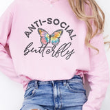 Anti-Social Butterfly Comfort Colors Long Sleeve