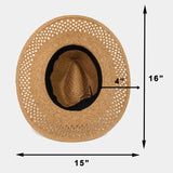 Basket Weave Straw Sun Hat