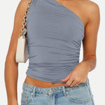 Ruched One Shoulder Tank