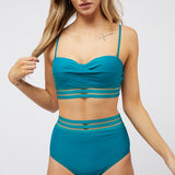 Solid Two Piece Swimsuit