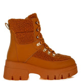 Wellerman Faux Fur Detail Chunky Hiker Boots