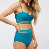 Solid Two Piece Swimsuit