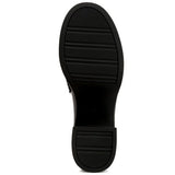 Elspeth Heeled Platform Leather Loafers