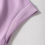 Short Sleeve Zipper Collared Elastic High Waist Romper in pink up close of the sleeve