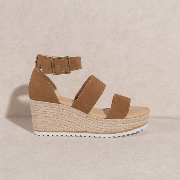 Double Strap Wedge Heel