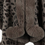 Leopard Open Front Poncho