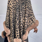 Leopard Open Front Poncho