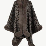 Leopard Open Front Poncho