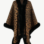 Leopard Open Front Poncho