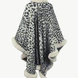 Leopard Open Front Poncho