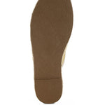 Backless women’s espadrille mule with woven raffia upper and jute sole, shown in yellow, black, and natural beige color options.