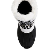 Capucine Fur Collar Contrasting Lug Sole Boots