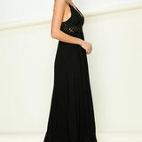 In Love Bustier Lace Maxi Dress