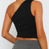 Ruched One Shoulder Tank