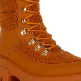 Wellerman Faux Fur Detail Chunky Hiker Boots