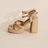 VALOR-1 Cross Ankle Strap Heels