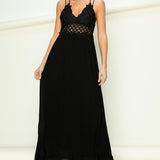 In Love Bustier Lace Maxi Dress