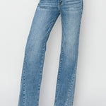 High Rise Ankle Straight Jeans