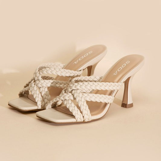 KELLAN-S Double Cross Braided Heels