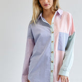 Multi Color Striped Button Down Shirt