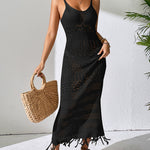 Openwork Scoop Neck Cover-Up Dress