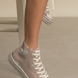 D-CHANTEL-HIGH TOP, STUDS, SNEAKERS