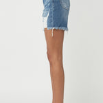 High Waisted Distressed Denim Shorts