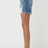 High Waisted Distressed Denim Shorts