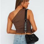 Ruched One Shoulder Tank