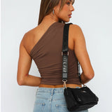 Ruched One Shoulder Tank