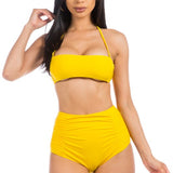 HIGH WAISTED TWO PIECE SWIMSUIT