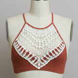 Crochet Lace High Neck Bralette