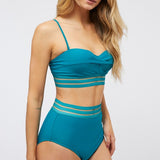 Solid Two Piece Swimsuit