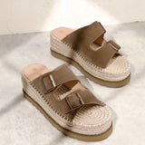 D-HAZEL-Espadrille, Platform, Slide, Sandals