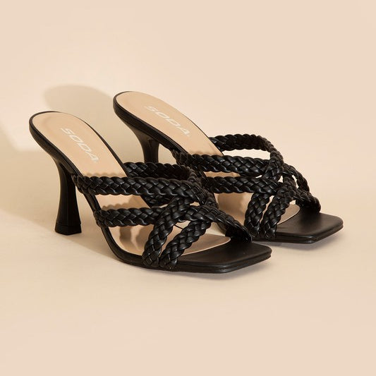 KELLAN-S Double Cross Braided Heels