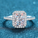 Rectangle Moissanite Ring