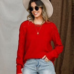 Round Neck Raglan Sleeve Sweater