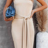 One-Shoulder Sleeveless Dress